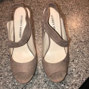 Beige Audrey Brooke wedges